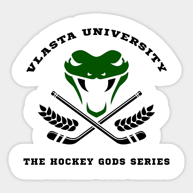 Vlasta University (The Hockey Gods Series) Sticker by Author Xavier Neal